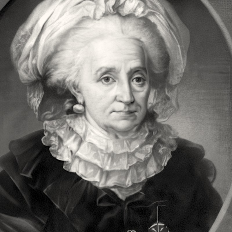 Eleonora Monika księżna Czartoryska z Waldsteinów w podeszłym wieku, w koronkowym czepku, portret w owalnej ramie