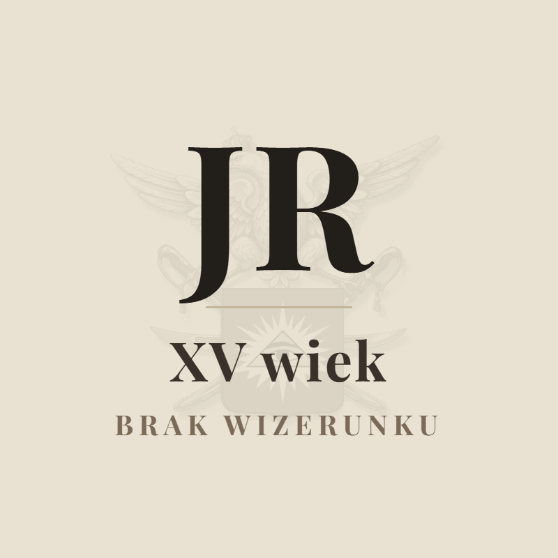 Brak zachowanego wizerunku - kafel zastępczy z inicjałami JR na tle godła Towarzystwa